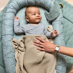 Enfant Jollein Couverture bébé en coton Basic knit nougat (75 x 100 cm)