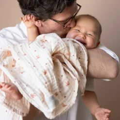 Enfant Cam Cam Copenhagen Couverture bébé en mousseline Bows (100 x 100 cm)