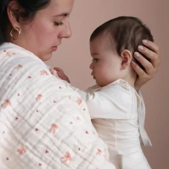 Enfant Cam Cam Copenhagen Couverture bébé en mousseline Bows (100 x 100 cm)