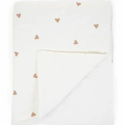 Discount Couverture écrue Jersey coeurs dorés (80 x 100 cm) Enfant Couverture Bébé Et Enfant