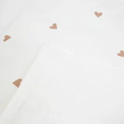 Discount Couverture écrue Jersey coeurs dorés (80 x 100 cm) Enfant Couverture Bébé Et Enfant