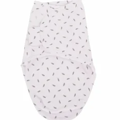 Discount Couverture d'emmaillotage Plumes grises (0-4 mois) Emmaillotage