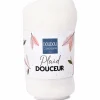 Enfant Doudou et Compagnie Couverture douceur blanc (70 x100 cm)