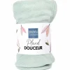 Enfant Doudou et Compagnie Couverture douceur vert amande (70 x100 cm)
