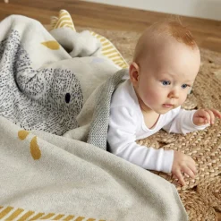 Sale Couverture en coton bio baleine Little Water Enfant Couverture Bébé Et Enfant