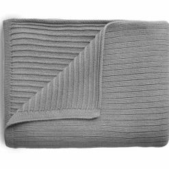 Enfant Mushie Couverture en coton bio Ribbed Smoke (80 x 100 cm)