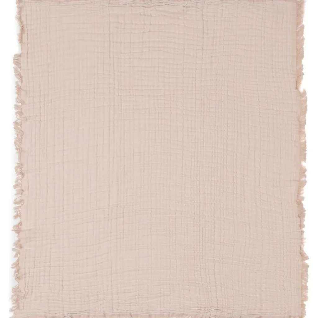Enfant Jollein Couverture en coton Fringe Moonstone-Ivory (75 x 100 cm)