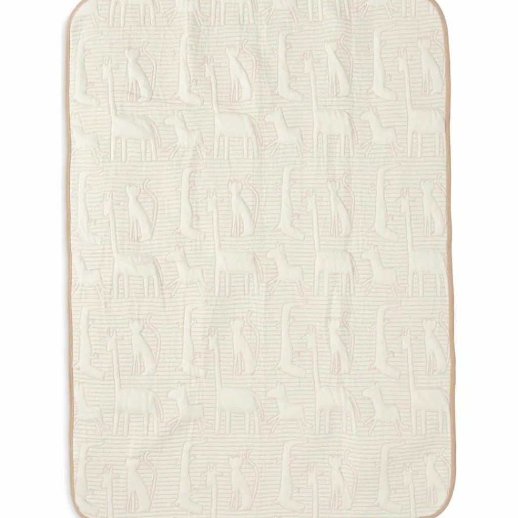 Enfant Jollein Couverture en coton Jungle Jambo Biscuit-Oatmeal (100 x 150 cm)