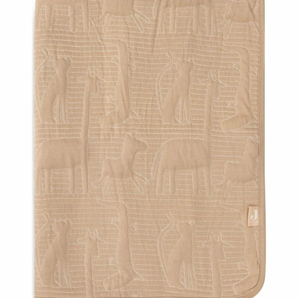 Enfant Jollein Couverture en coton Jungle Jambo Biscuit-Oatmeal (100 x 150 cm)