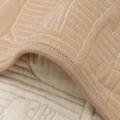 Enfant Jollein Couverture en coton Jungle Jambo Biscuit-Oatmeal (100 x 150 cm)