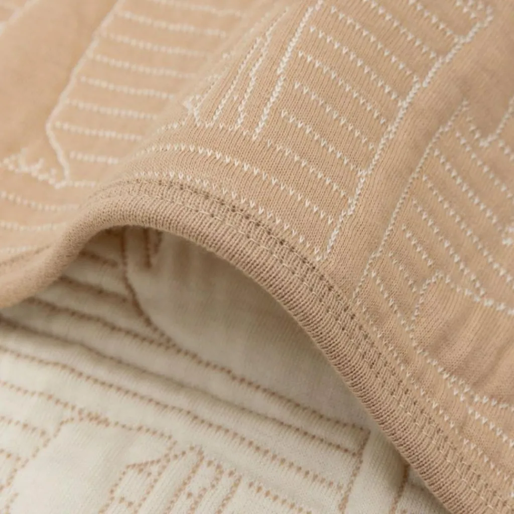 Enfant Jollein Couverture en coton Jungle Jambo Biscuit-Oatmeal (100 x 150 cm)