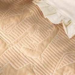 Enfant Jollein Couverture en coton Jungle Jambo Biscuit-Oatmeal (100 x 150 cm)