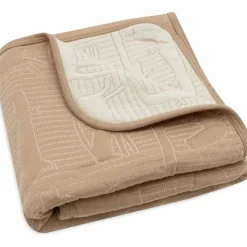Enfant Jollein Couverture en coton Jungle Jambo Biscuit-Oatmeal (75 x 100 cm)