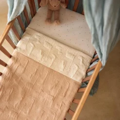 Enfant Jollein Couverture en coton Jungle Jambo Biscuit-Oatmeal (75 x 100 cm)