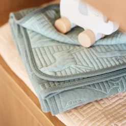 Clearance Couverture en coton Jungle Jambo Ash Green-Laurel (100 x 150 cm) Enfant Couverture Bébé Et Enfant