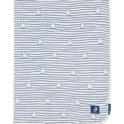 Enfant Jollein Couverture en coton Miffy Stripe Navy (75 x 100 cm)