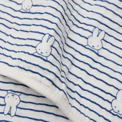 Enfant Jollein Couverture en coton Miffy Stripe Navy (75 x 100 cm)