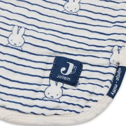 Enfant Jollein Couverture en coton Miffy Stripe Navy (75 x 100 cm)