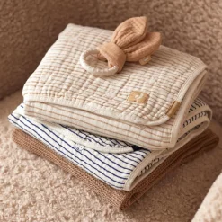 Enfant Jollein Couverture en coton Miffy Stripe Navy (75 x 100 cm)