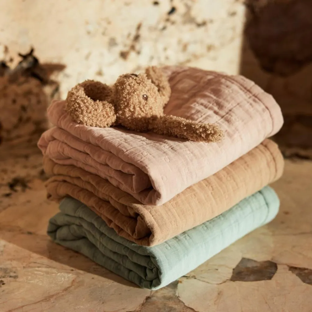 Online Couverture en gaze de coton Jacquard Wild Rose (75 x 100 cm) Enfant Couverture Bébé Et Enfant