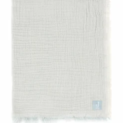 Enfant Jollein Couverture en gaze de coton Fringe Stripe Sea Green (120 x 120 cm)