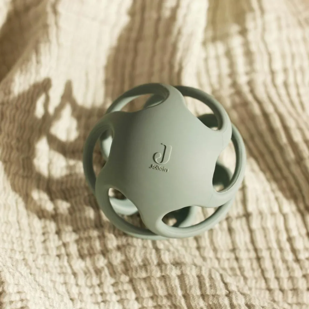 Enfant Jollein Couverture en gaze de coton Fringe Stripe Sea Green (120 x 120 cm)