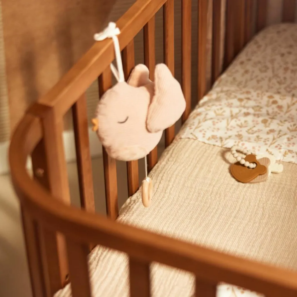 Enfant Jollein Couverture en gaze de coton Fringe Stripe Biscuit (75 x 100 cm)