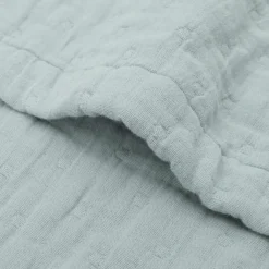 Enfant Jollein Couverture en gaze de coton Jacquard Sea Green (75 x 100 cm)