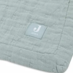 Enfant Jollein Couverture en gaze de coton Jacquard Sea Green (75 x 100 cm)