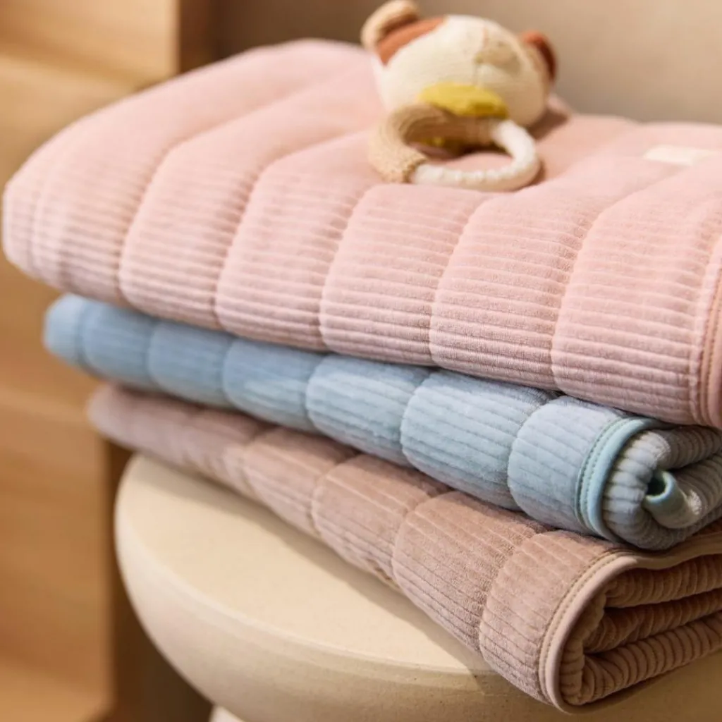 Enfant Jollein Couverture en jersey Velvet Rib Sea Green (75 x 100 cm)