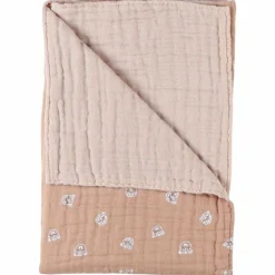 Enfant Noukie's Couverture en mousseline félins cappuccino (75 x 100 cm)