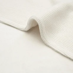 Enfant Jollein Couverture en polaire Basic Knit Ivory (75 x 100 cm)