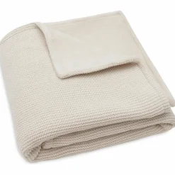 Couverture en polaire Basic Knit Oatmeal (75 x 100 cm) Enfant Couverture Bébé Et Enfant