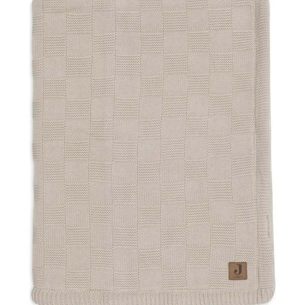 Enfant Jollein Couverture en polaire Box Knit Warm Sand (75 x 100 cm)