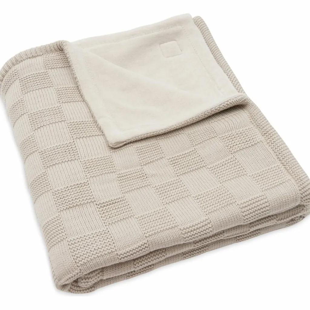 Enfant Jollein Couverture en polaire Box Knit Warm Sand (100 x 150 cm)