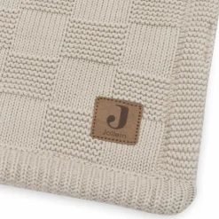 Enfant Jollein Couverture en polaire Box Knit Warm Sand (100 x 150 cm)