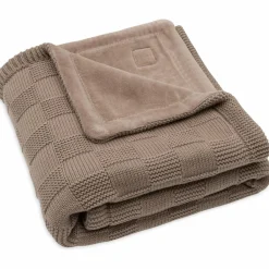 Online Couverture en polaire Box Knit Milky Coffee (75 x 100 cm) Enfant Couverture Bébé Et Enfant