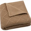 Enfant Jollein Couverture en polaire Check Knit Biscuit (75 x 100 cm)