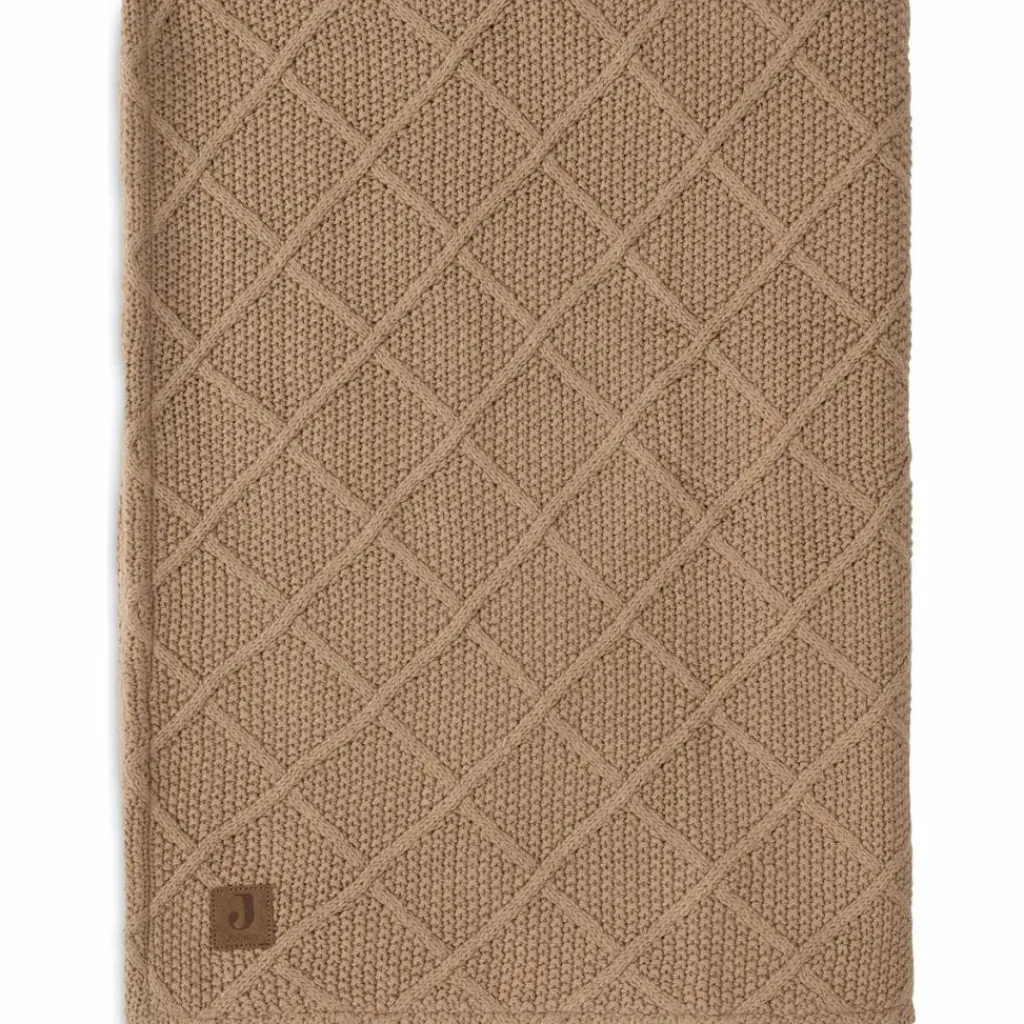 Enfant Jollein Couverture en polaire Check Knit Biscuit (75 x 100 cm)