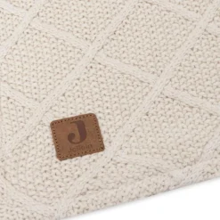 Enfant Jollein Couverture en polaire Check Knit Oatmeal (100 x 150 cm)