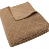 Sale Couverture en polaire Check Knit Biscuit (100 x 150 cm) Enfant Couverture Bébé Et Enfant