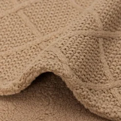 Sale Couverture en polaire Check Knit Biscuit (100 x 150 cm) Enfant Couverture Bébé Et Enfant