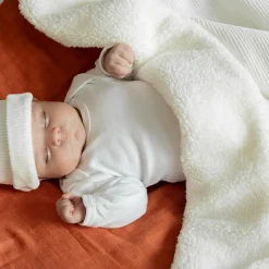 Couverture en sherpa Blanche (75 x 100 cm) Enfant Couverture Bébé Et Enfant