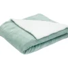 Online Couverture en sherpa Wooly sauge (100 x 140 cm) Enfant Couverture Bébé Et Enfant