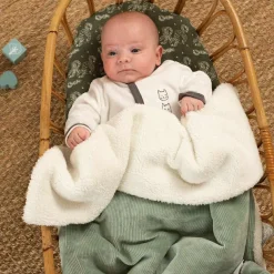 Online Couverture en sherpa Wooly sauge (100 x 140 cm) Enfant Couverture Bébé Et Enfant