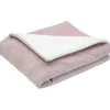 Enfant Trois Kilos Sept Couverture en sherpa Wooly vieux rose (75 x 100 cm)