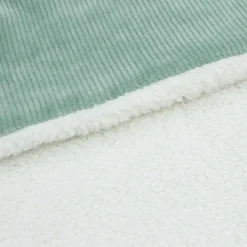 Enfant Trois Kilos Sept Couverture en sherpa Wooly sauge (75 x 100 cm)