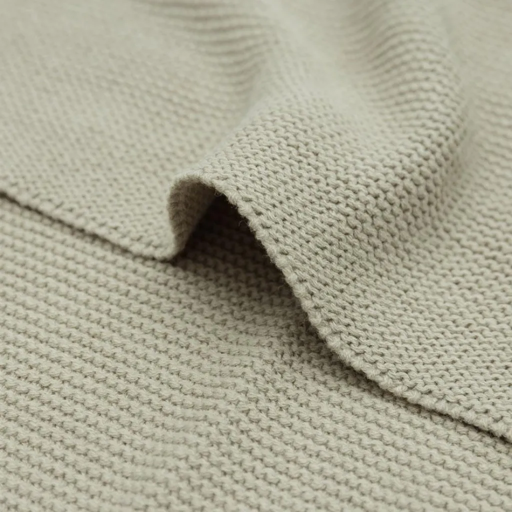 Clearance Couverture en tricot Basic Knit Olive Green (75 x 100 cm) Enfant Couverture Bébé Et Enfant