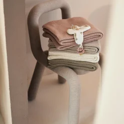 Clearance Couverture en tricot Basic Knit Olive Green (100 x 150 cm) Enfant Couverture Bébé Et Enfant