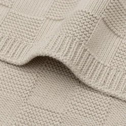 Enfant Jollein Couverture en tricot Box Knit Warm Sand (100 x 150 cm)